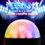 汽车K歌DJ灯LED车内氛围灯声USB控音响感应炫彩气氛灯m13音乐节奏