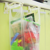 日本KM 橱柜塑料袋挂钩挂架门后挂钩 创意厨房简易垃圾袋挂架抽屉