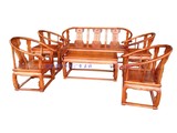 中式实木皇宫椅沙发组合客厅办公木头沙发椅五件套明清古典特价