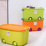 特大号玩具收纳箱塑料儿童有盖滑轮衣服杂物归纳整理箱床底储物箱