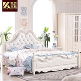 凯哲家具 欧式床双人床1.8米白色实木床简约卧室公主床法式主卧床