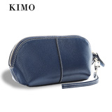 KIMO女士钱包 新款欧美牛皮简约时尚化妆包零钱包拉链真皮手拿包