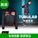 陈奕迅同款2015年阿迪三叶草黑色夹克加厚男款外套运动休闲棒球衫