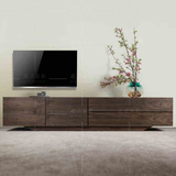 现代简约北欧宜家实木像木小户型客厅组合电视柜胡桃木色创意柜子