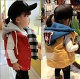 爆款2015冬季新款韩版儿童女童装宝宝保暖夹棉背心加厚马甲潮外套