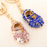 韩国创意礼品水晶水钻可爱小鞋子汽车钥匙扣女包包挂件钥匙链饰品