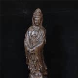 道德木雕 越南天然沉香木雕摆件观音菩萨佛像 木质雕刻供奉工艺品