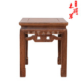 红木家具中式全鸡翅木方凳 实木矮凳 换鞋凳 中式小板凳茶桌凳