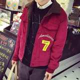 2015新款男士棉服外套冬装灯芯绒加厚棉袄潮流韩版青年学生夹克潮