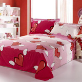 下铺双人床单纯棉2米床粉色布料加厚1.8m床学生床单单件不掉色上