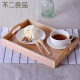 木质长方形托盘茶盘水杯餐具托盘创意水果盘欧式客厅面包点心盘子