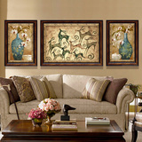 美式欧式沙发背景墙画壁画玄关餐厅挂画客厅装饰画 发财鹿