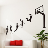 大型定制墙贴纸灌篮扣篮体育篮球运动教室背景墙面装饰贴画可移除