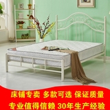 白色铁艺床烤漆欧式铁床公主床加大床双人床铁床1.5米1.8米铁架床