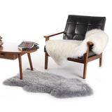 AUSKIN现代简约黑白灰整张羊皮地毯欧式风格卧室房间纯羊毛地毯