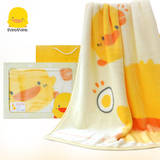 黄色小鸭新生儿卡通图案儿童毛毯超柔加厚拉舍尔童毯婴儿空调盖毯