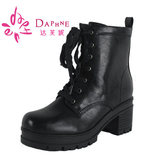 Daphne/达芙妮2015新品靴子女鞋舒适高跟马丁靴1515605007