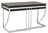 书桌简约现代宜家书架组合不锈钢电脑桌板式桌子写字台办公桌