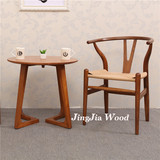 小圆几实木创意圆形茶几咖啡桌组装边桌橡木客厅家具组装北欧良品