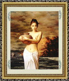 十字绣裸体美女抱陶瓷女陶美人油画人物性感客厅卧室世界名画