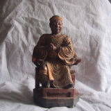 清代木雕 林则徐 朱漆鎏金 保真古玩杂项古董收藏 老物件