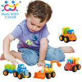 【天猫超市】汇乐惯性工程车326儿童挖掘机男孩玩具车套装4只装