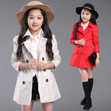 童装女童春装2016韩版儿童春季中长款风衣外套中大童女装小孩衣服