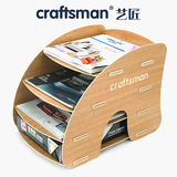 艺匠韩国创意木质桌面办公文件架杂志多层资料整理书架A044包邮