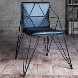 时尚创意办公椅家具电脑桌椅休闲吧户外椅 简易黑白 铁艺接待椅