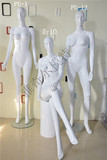 批发供应亮白抽象全身女模特道具塑料玻璃钢坐模含凳子