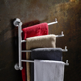 诺兰太空铝可旋转毛巾架浴室活动毛巾杆挂架多杆挂杆双杆三杆四杆