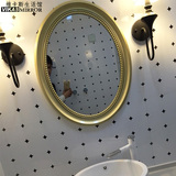 简约款欧式椭圆壁挂浴室镜欧式镜框卫生间镜卫浴镜美式洗手间挂镜