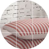 日系简约条纹针织棉四件套纯棉被套床单床笠1.8m双人裸睡床上用品