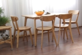 出口外贸原单北欧日式简约环保MUJI纯白橡木实木餐桌饭桌餐椅套餐