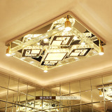 高端奢华客厅灯现代简约LED长方形水晶吸顶灯创意个性大厅灯遥控