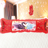 结婚用十字绣双人枕结婚喜庆系列情侣抱枕长枕枕头印花1.5米枕套