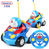 儿童哆啦a梦卡通遥控车 机器猫带音乐灯光电动宝宝玩具车