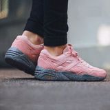 正品彪马女鞋复古Puma R698女子跑步鞋春季新款粉色泼墨359691-01