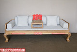 老榆木免漆罗汉床沙发椅美人榻现代中式榫卯全实木家具经济型特价