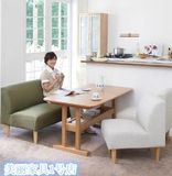 咖啡厅卡座桌椅组合单人双人小沙发小户型休闲洽谈奶茶店布艺沙发