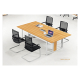 漫莎办公家具会议桌简易钢架小型会议桌会议台办公室长条桌洽谈桌