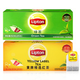 立顿/Lipton 袋泡茶包 红茶25袋装 绿茶25袋装  红茶绿茶各一盒