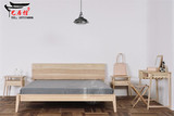 新中式实木床酒店全实木1.8米双人床样板房实木婚床禅意家具定制