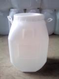 热销三元50公斤白色酵素桶，大口、带提手方桶，食品级塑料桶