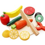 木制磁性蔬菜水果切切乐玩具切切看男女孩过家家儿童套装3-4-6岁