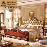 美式乡村实木床 欧式床 法式双人床 古典公主床高端深色家具特价