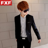 FXF青少年男士小西服套装韩版修身西装衬衣裤子三件套休闲礼服潮