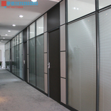 杭州玻璃隔断隔板办公室高隔断墙铝合金隔板百叶高隔墙屏风订制