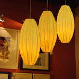 现代中式海洋布艺吊灯 餐厅吧台卧室过道走廊楼梯灯饰 灯笼