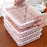 米木 冰箱用鸡蛋收纳盒 创意保鲜收纳盒可叠加单层方便拿取食物盒